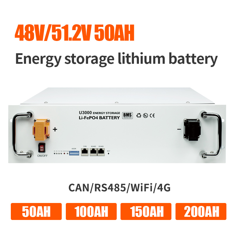 2.4kwh စွမ်းအင်သိုလှောင်မှု ဘက်ထရီ Lithium Iron Phosphate 50Ah 48V