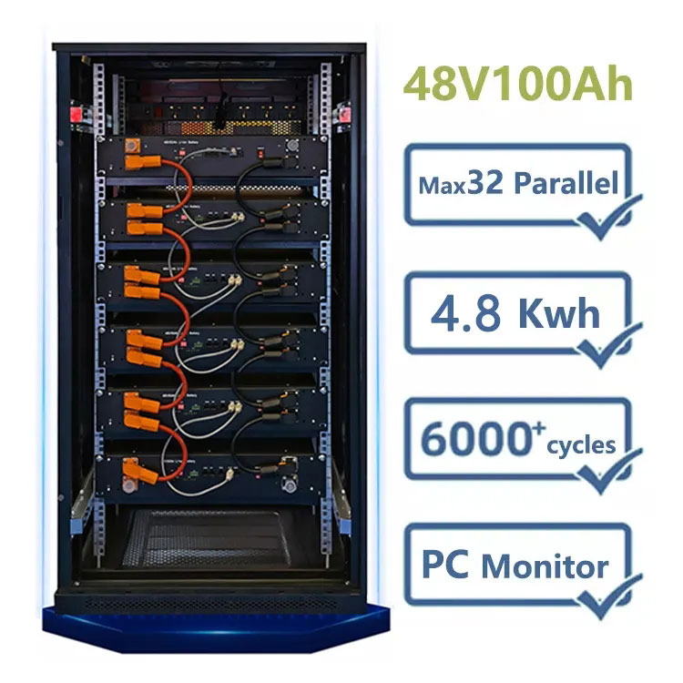 48V 100AH ​​Rack မော်ဒယ် စွမ်းအင်သိုလှောင်မှု Lithium ဘက်ထရီ